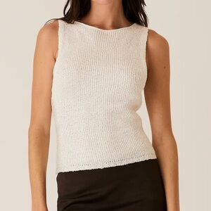 Kith Lilith Sequin Shell Tank in Ivory size Small